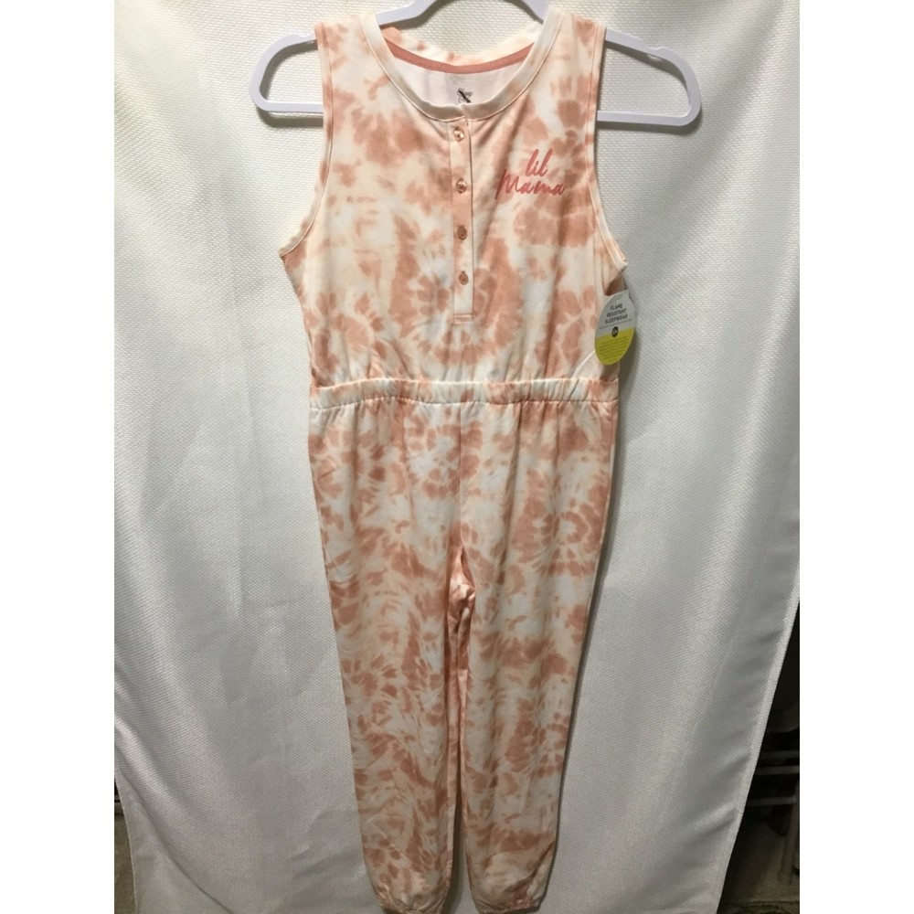 Mommy & Me Sleep Chick Girl’s Jumpsuit  Rose Tie Dye NWT Size L (14)